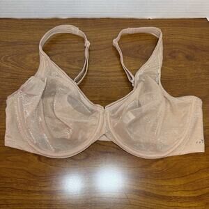 Reveal Sheer Unlined Beige Underwire Bra Sz 34D Style B30350